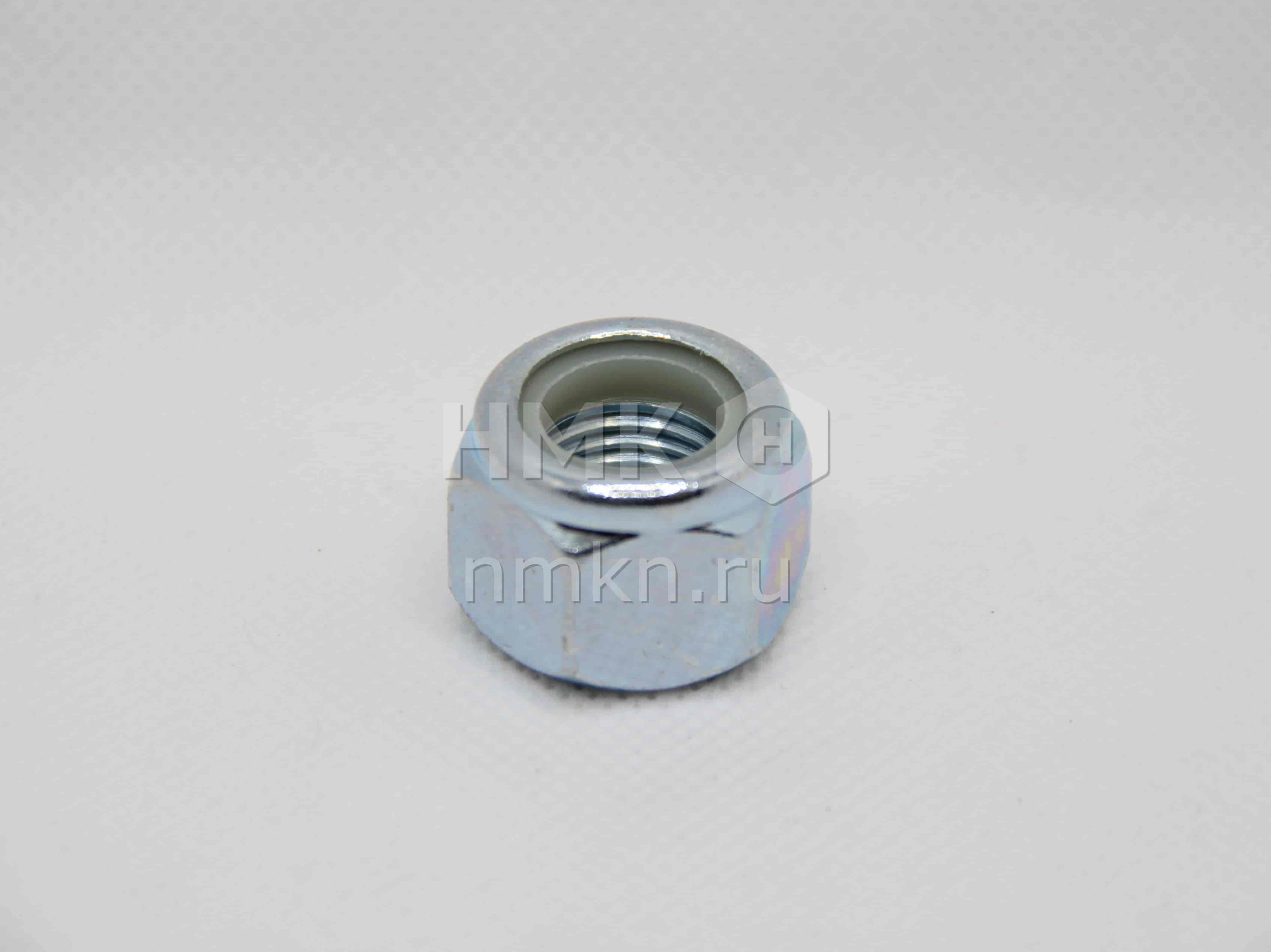 гайка 14х1.5 с белым нейлоновым кольцом самоконтрящаяся высокая в интернет-магазине НМК
